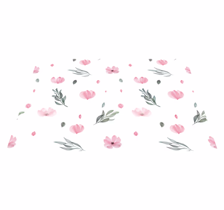Kerstmis placemat bloemmotief met zachte kleuren - TenStickers