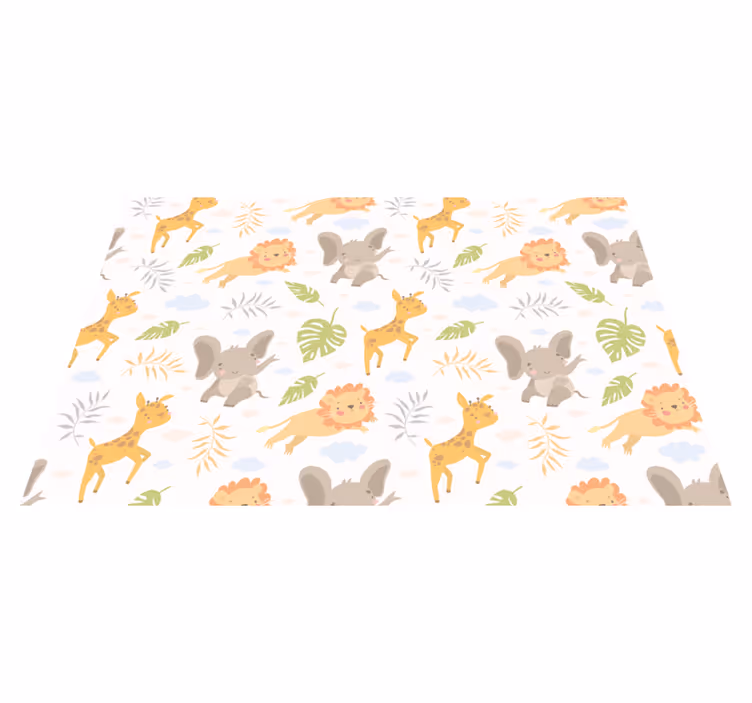 Kinder placemat schattige dierenmotieven - TenStickers