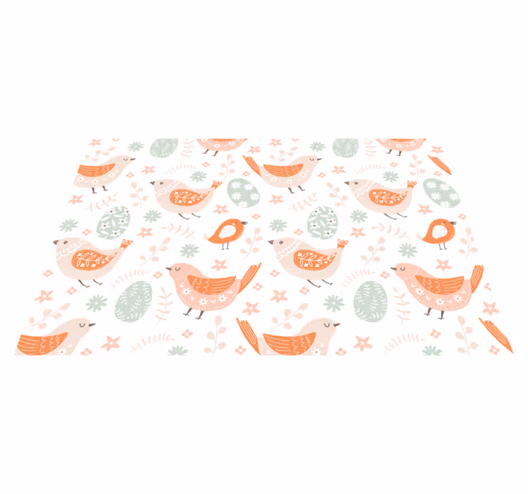 Kinder placemat met charmante vogelpatronen - TenStickers