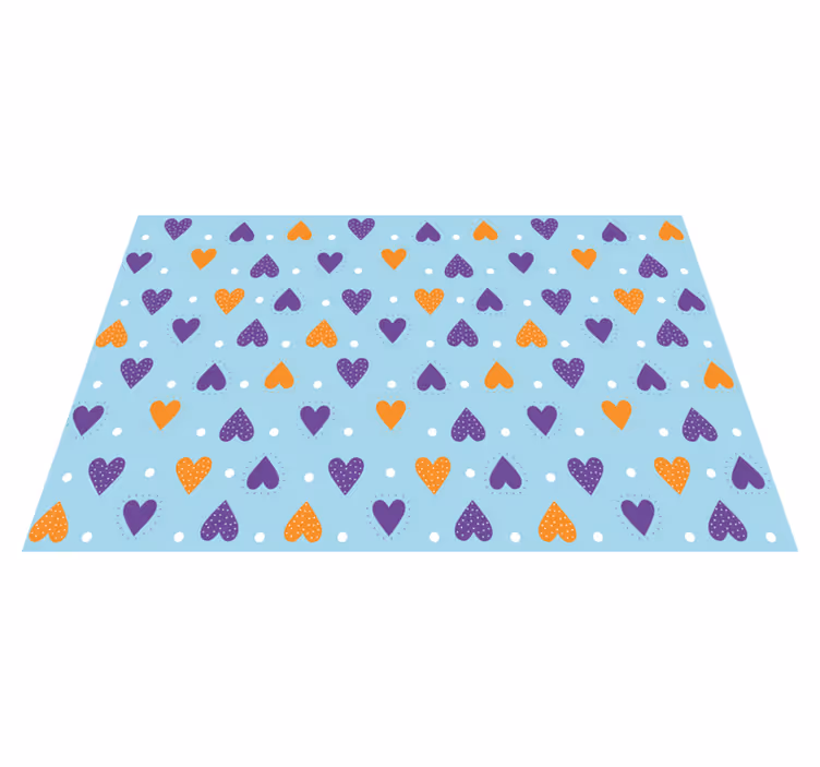 Kinder placemat kleurrijke hartpatronen - TenStickers