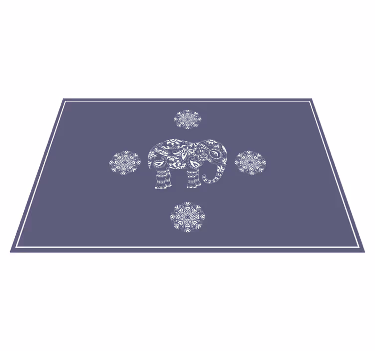 Originele placemat olifantenpatroon motief - TenStickers