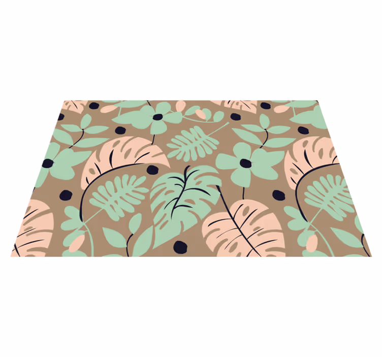Moderne placemat met botanisch patroonachtergrond - TenStickers