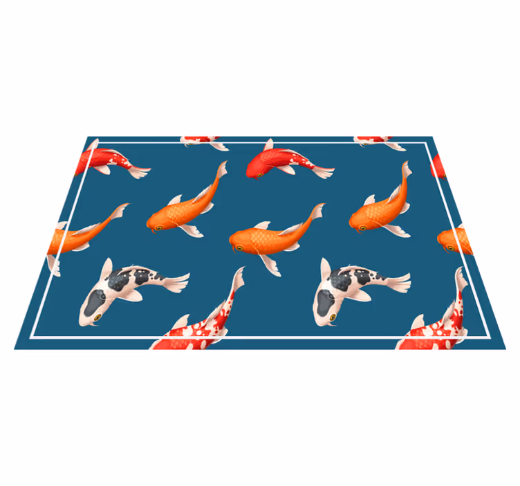 Originele placemat kleurrijk koi vis patroon - TenStickers