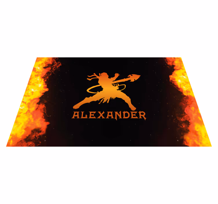 Originele placemat fierce warrior silhouette - TenStickers