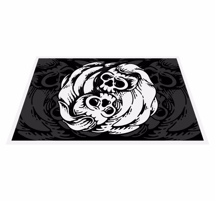 Halloween placemat met schedelomhelzing patroon - TenStickers
