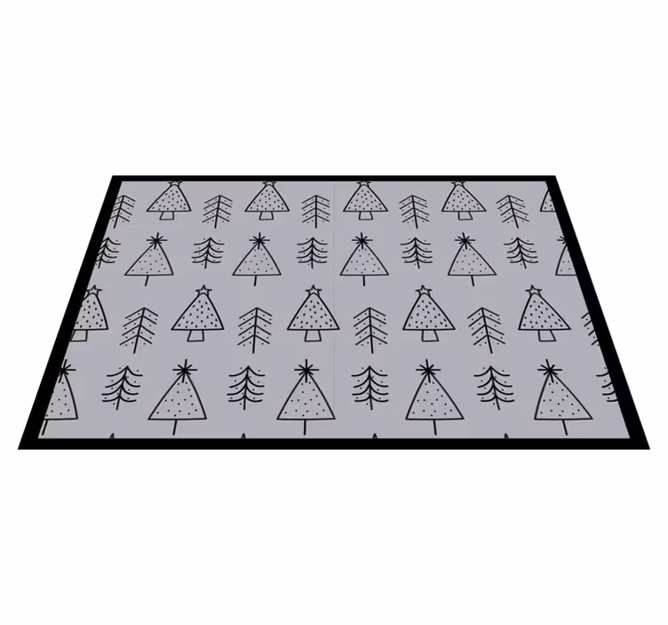 Kerstmis placemat gestileerde kerstbomen - TenStickers