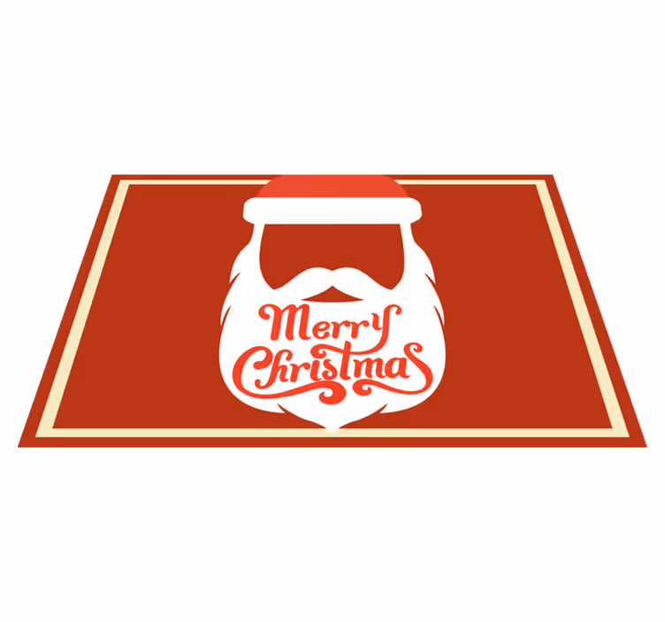 Kerstmis placemat santa baard grafiek - TenStickers