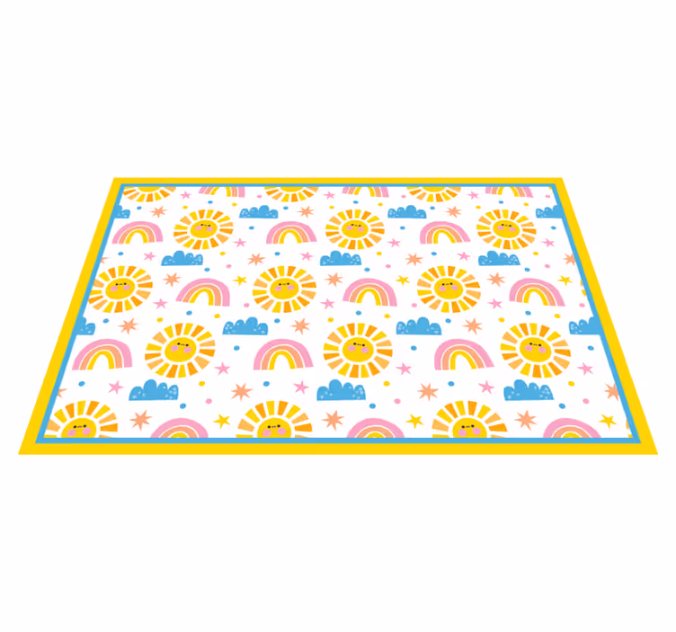 Kinder placemat zonneschijn regenboogpatroon - TenStickers