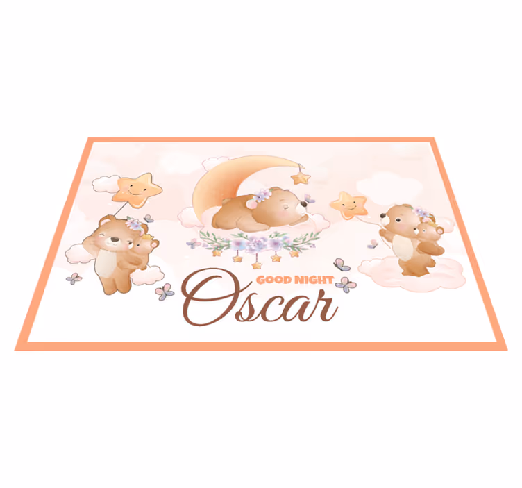 Kinder placemat beren met sterren - TenStickers