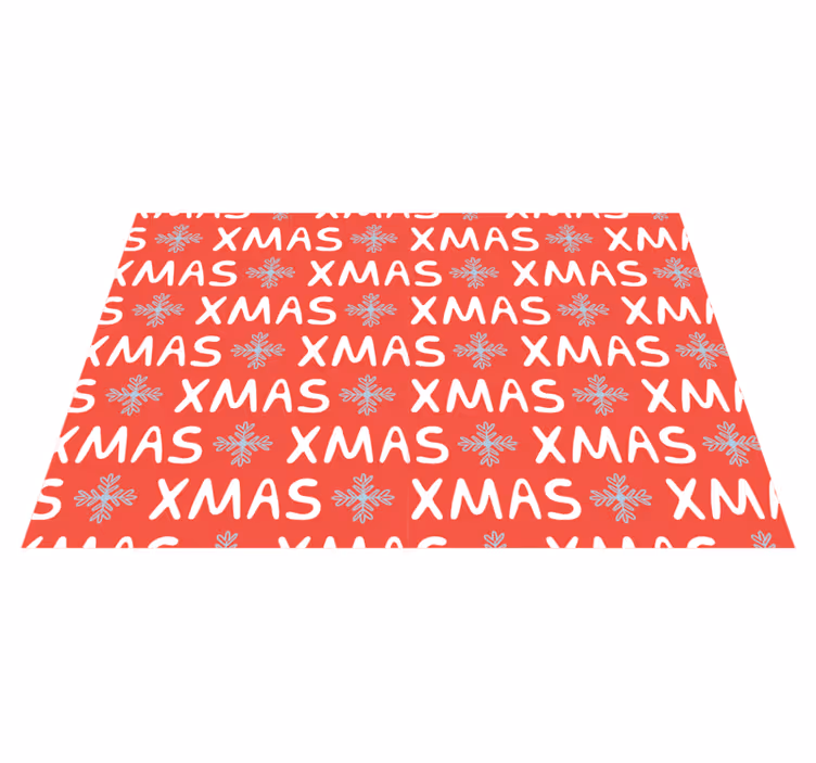 Kerstmis placemat feestelijk rood xmas patroon - TenStickers