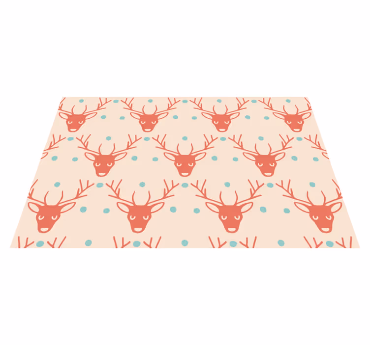 Kerstmis placemat met rendierpatroon - TenStickers