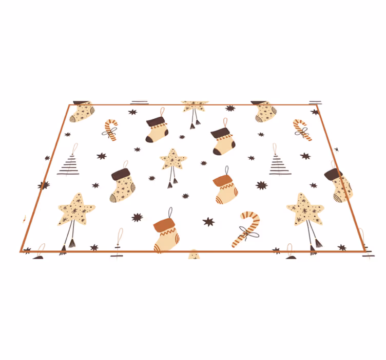 Kerstmis placemat met feestelijke sokkenmotief - TenStickers