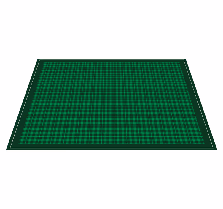Placemat geruit groene oppervlak - TenStickers