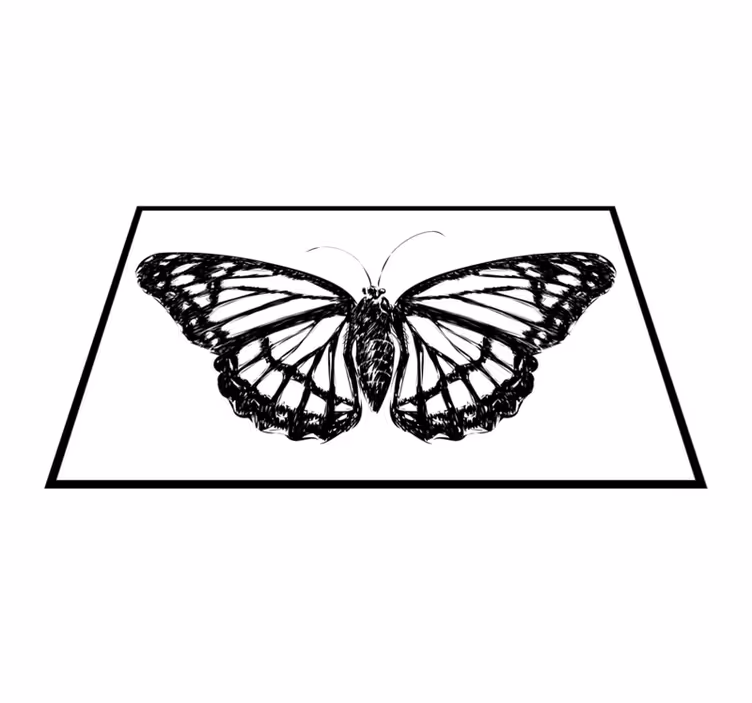 Originele placemat elegante vlinderillustratie - TenStickers