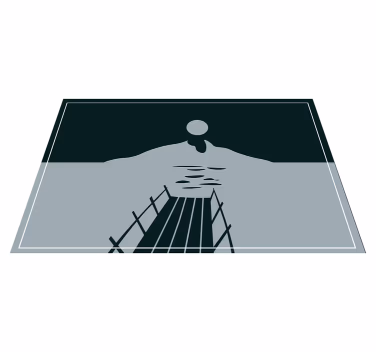 Moderne placemat brug over water - TenStickers