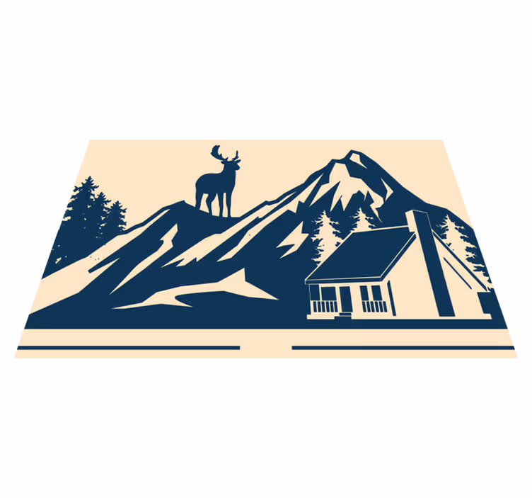 Originele placemat groot berglandschap - TenStickers