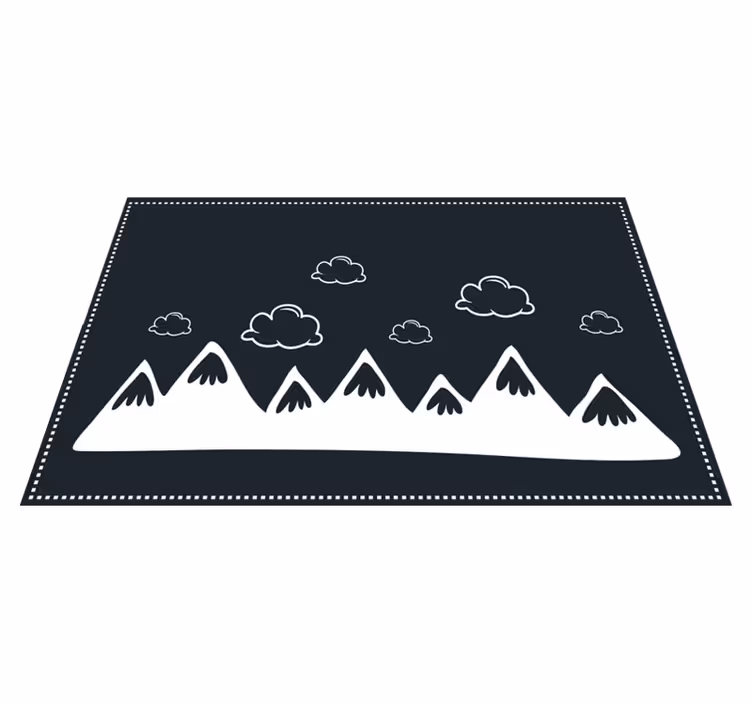Moderne placemat bergketen silhouet - TenStickers