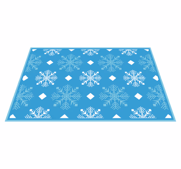 Kerstmis placemat met sneeuwvlokkenpatroon achtergrond - TenStickers