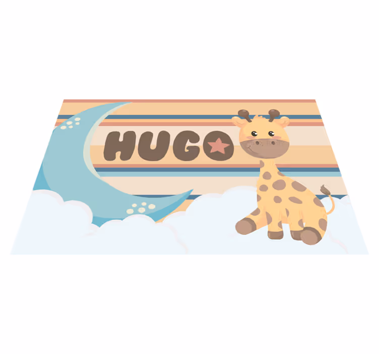 Kinder placemat schattige giraffe figuren - TenStickers