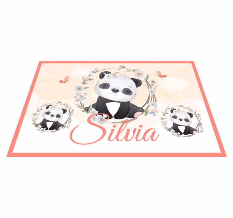 Kinder placemat charmante panda set - TenStickers