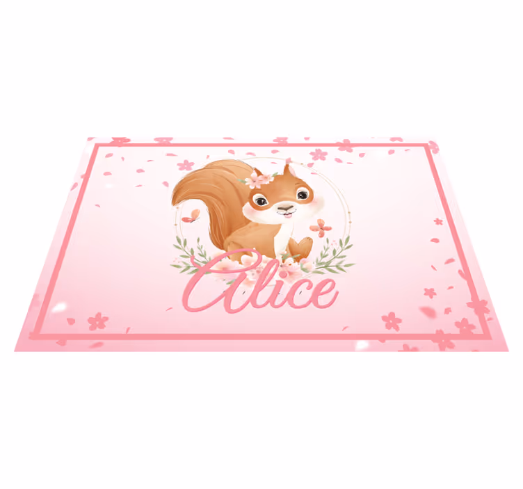 Kinder placemat schattige eekhoorn illustratie - TenStickers