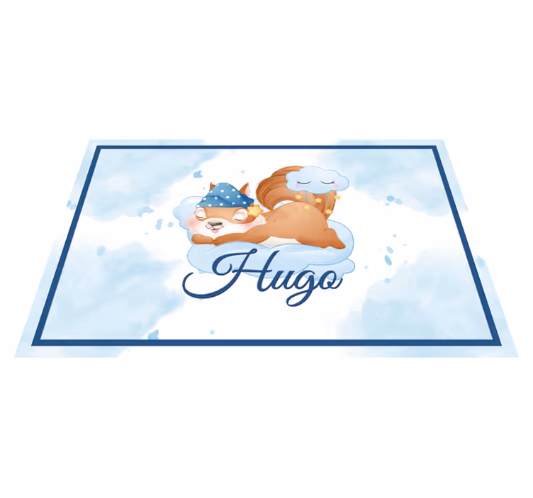Kinder placemat eekhoorn op wolk - TenStickers