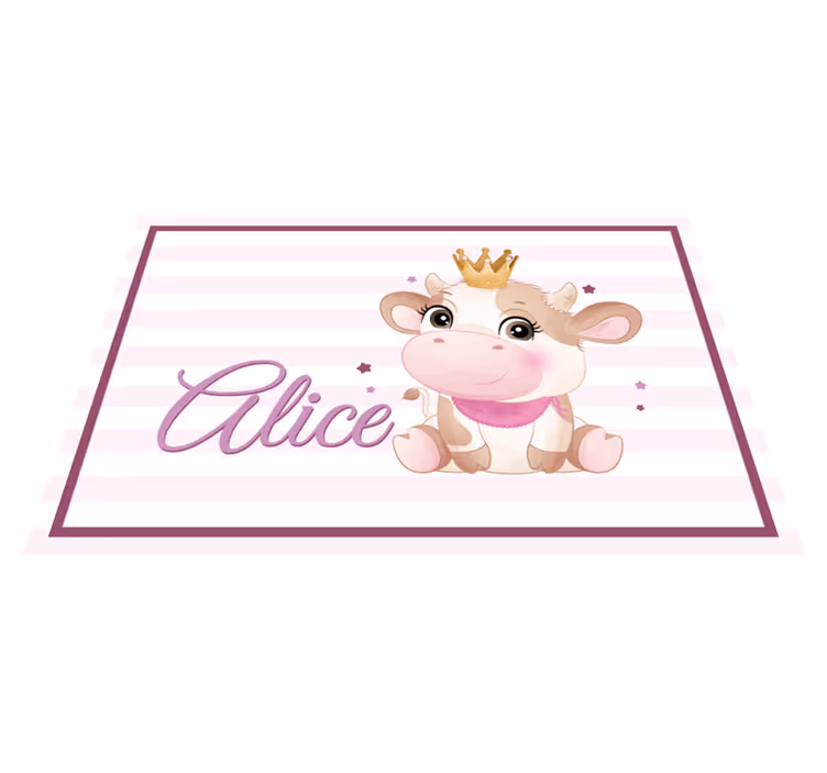 Kinder placemat schattig koeienfiguur - TenStickers