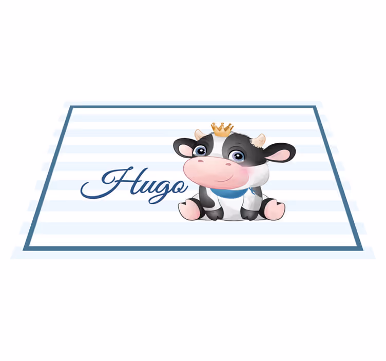 Kinder placemat koe karakter illustratie - TenStickers
