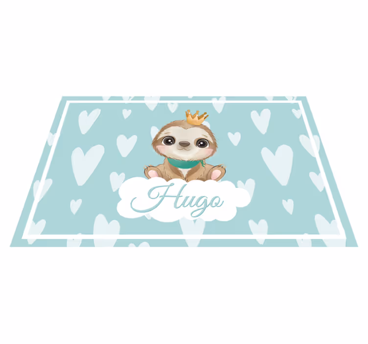 Kinder placemat schattige luiaard illustratie - TenStickers