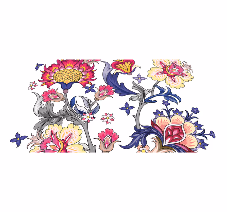 Originele placemat met bloemenpatroon elementen - TenStickers