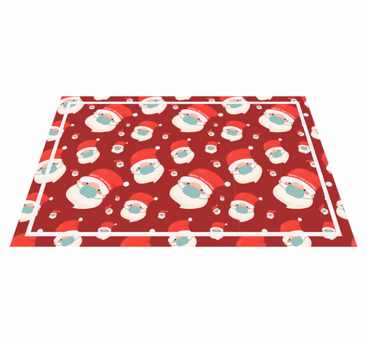 Kerstmis placemat met kerstman patroon - TenStickers