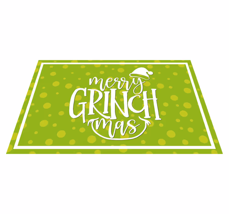 Kerstmis placemat merry grinch mas ontwerp - TenStickers