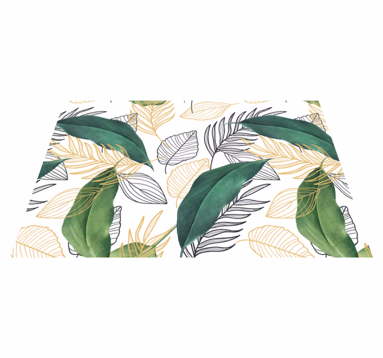 Placemat met weelderige groene bladvormen - TenStickers