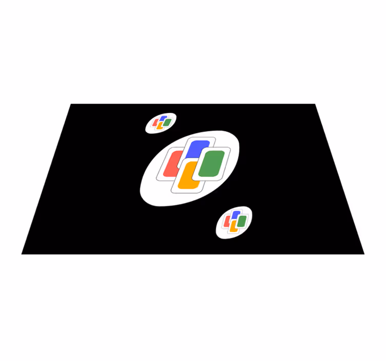 Originele placemat met levendige geometrische figuren - TenStickers