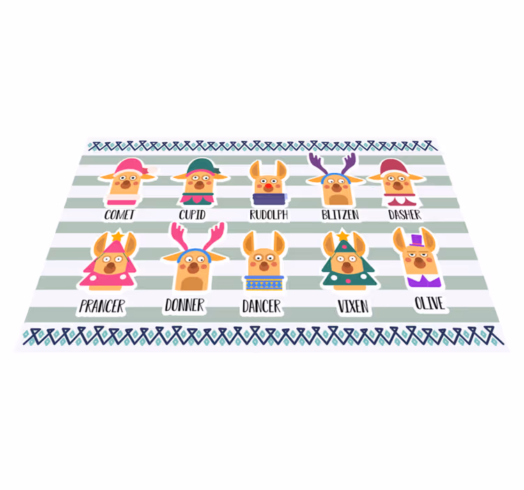 Originele placemat rendier karakter collectie - TenStickers
