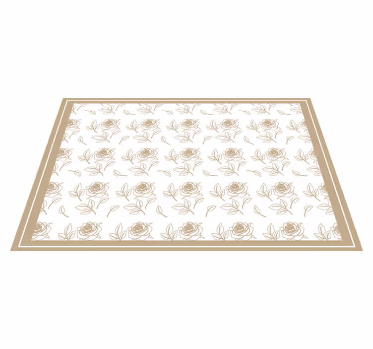 Originele placemat met bloemenpatroon rand - TenStickers