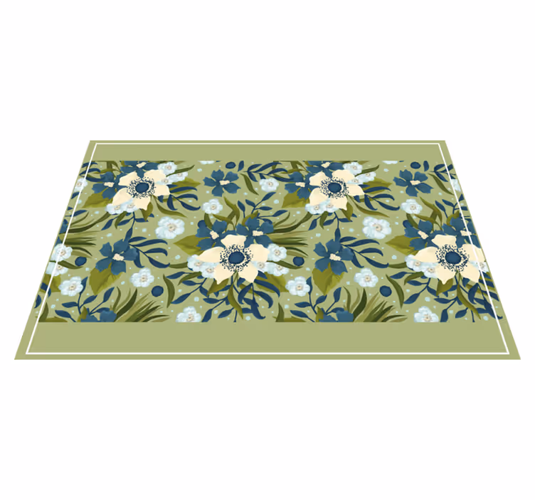 Placemat bloemenpatroon achtergrond - TenStickers