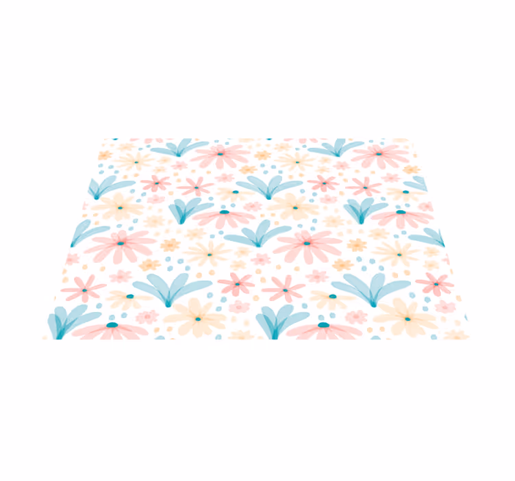 Originele placemat met bloemenpatroon kleuren - TenStickers