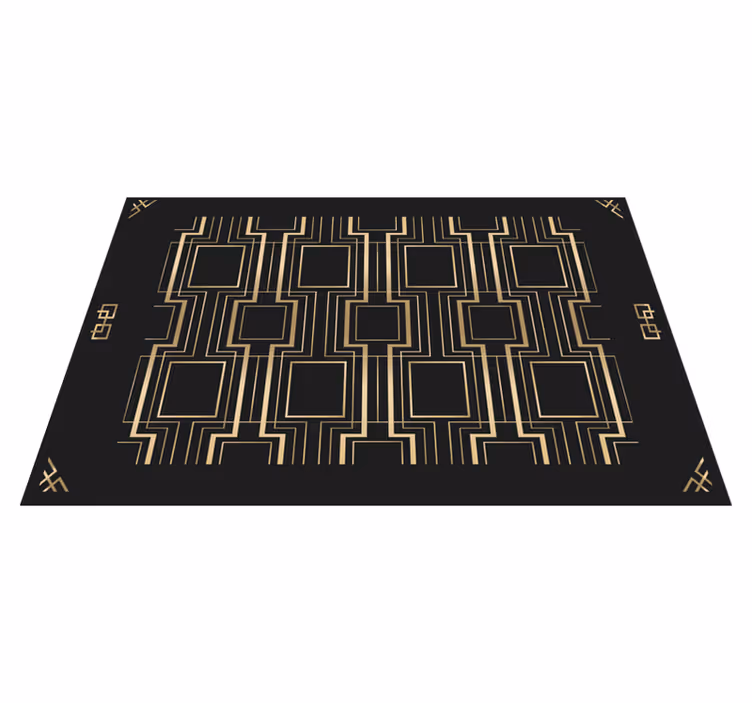 Moderne placemat geometrisch zwart concept - TenStickers