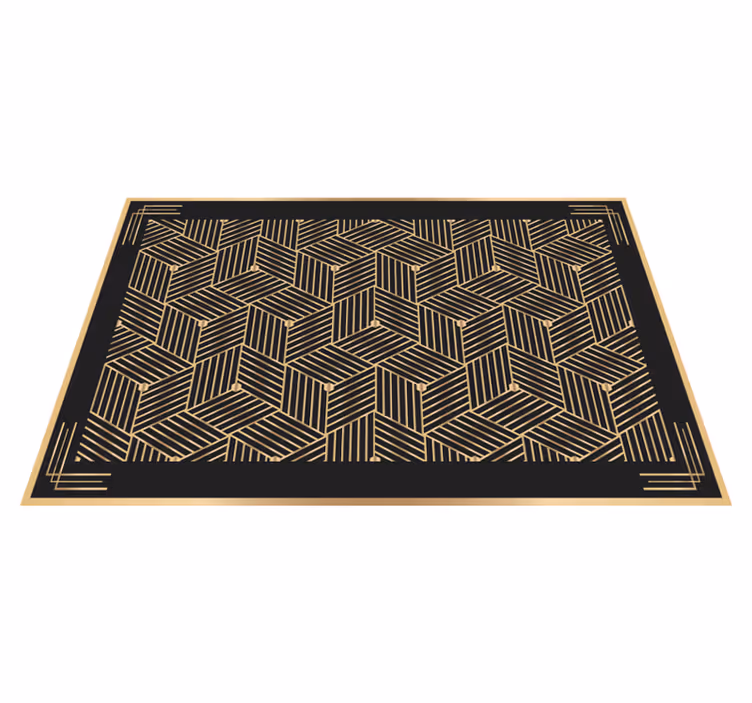 Placemat geometrisch gouden patroon - TenStickers