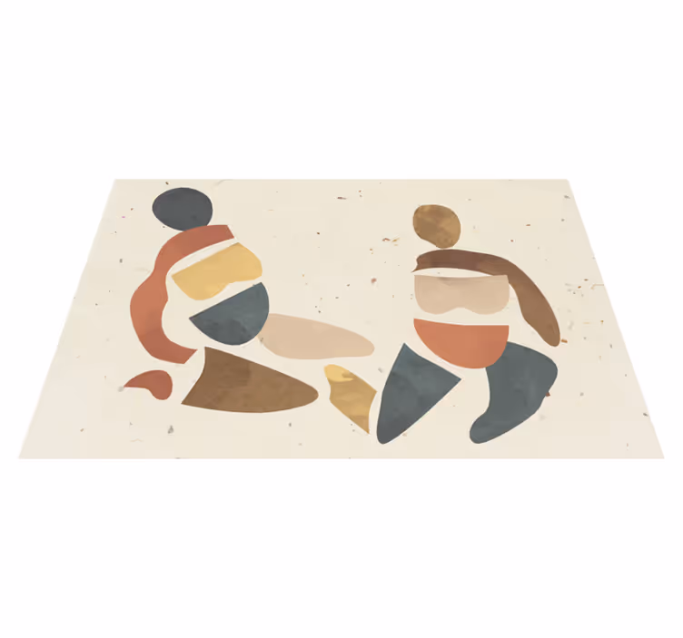 Abstracte menselijke figuren moderne placemat - TenStickers