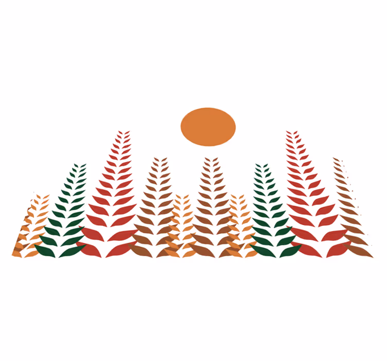 Moderne placemat met stijlvol bladmotief - TenStickers
