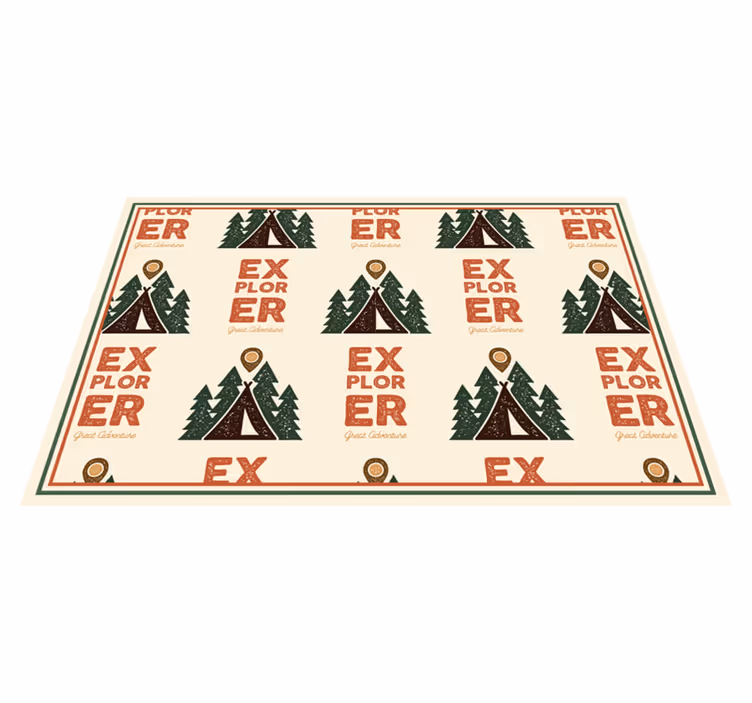 Originele placemat explorer avontuur patroon - TenStickers