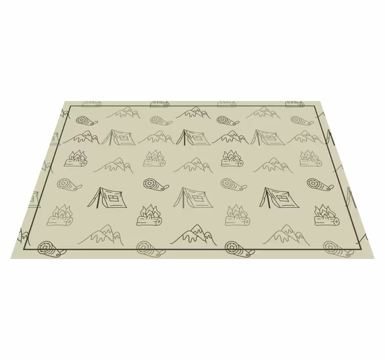 Originele placemat camping avontuur onderdelen - TenStickers