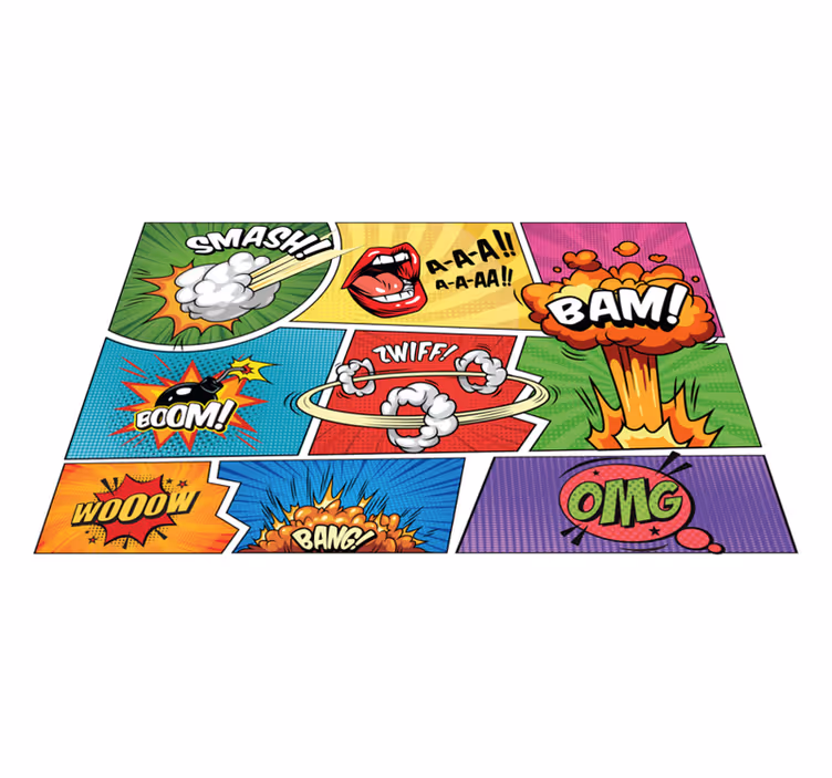 Originele placemat comic spreekwolken - TenStickers