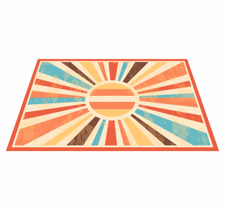 Moderne placemat met levendig zonnestraalmotief - TenStickers