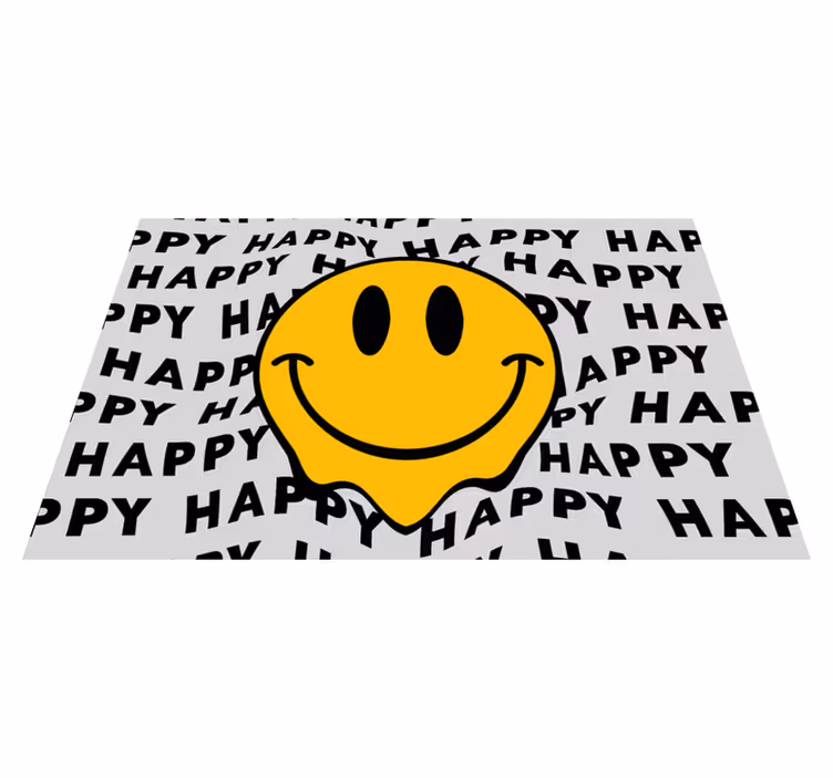 Placemat met tekst blije smiley gezicht - TenStickers