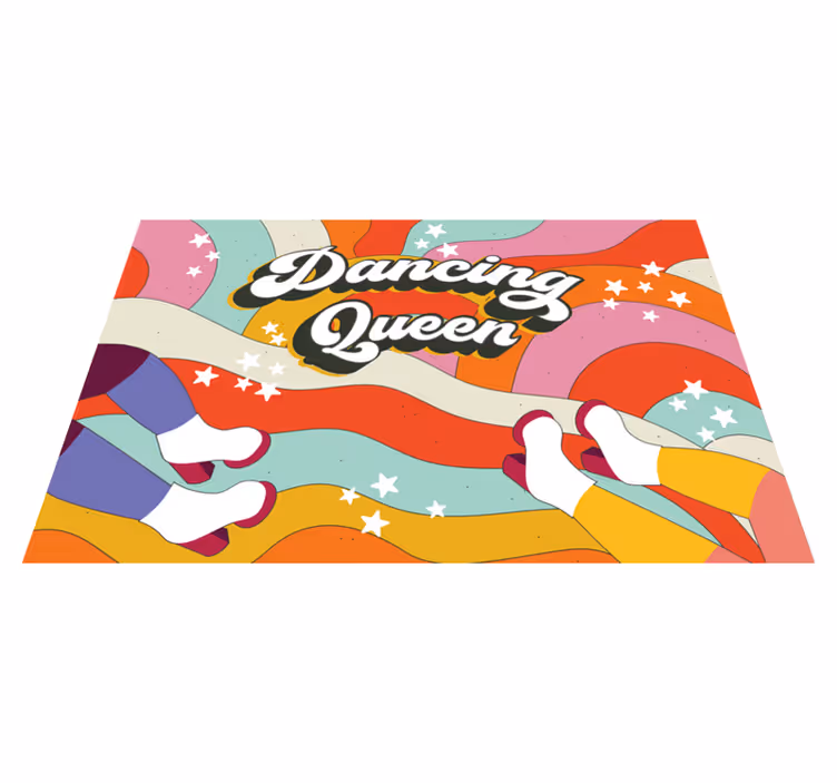 Placemat met tekst vrolijke voetafdrukken display - TenStickers