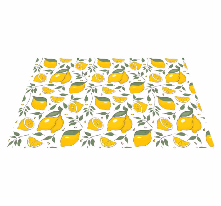 Originele placemat levendig citroenmotief - TenStickers