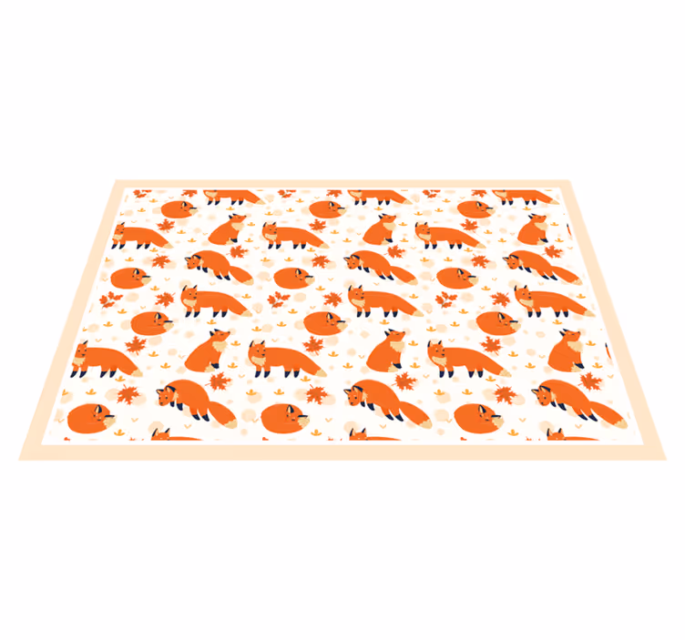 Kinder placemat vrolijke vos patronen - TenStickers